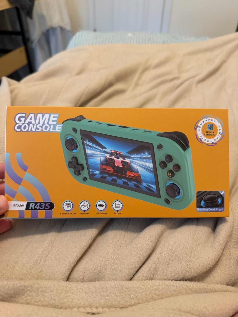 Mint Green R43S Handheld Game Console - Portable Retro Gaming
